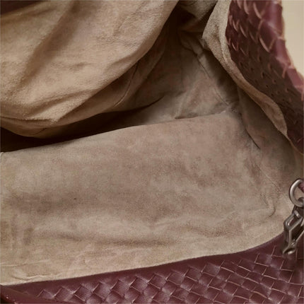 Bottega Veneta Cesta Shopper Tote Intrecciato Burgundy Leather Medium 40cm