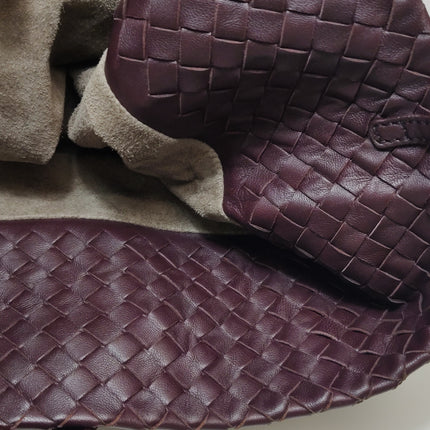 Bottega Veneta Cesta Shopper Tote Intrecciato Burgundy Leather Medium 40cm