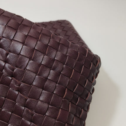Bottega Veneta Cesta Shopper Tote Intrecciato Burgundy Leather Medium 40cm