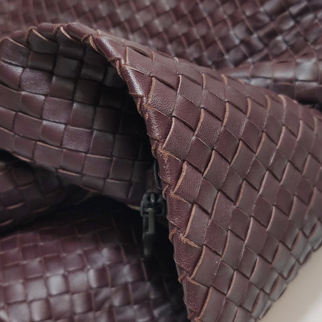 Bottega Veneta Cesta Shopper Tote Intrecciato Burgundy Leather Medium 40cm