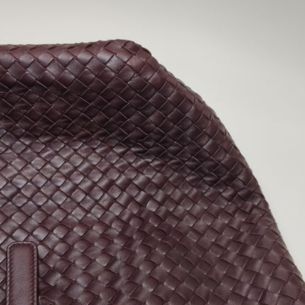 Bottega Veneta Cesta Shopper Tote Intrecciato Burgundy Leather Medium 40cm