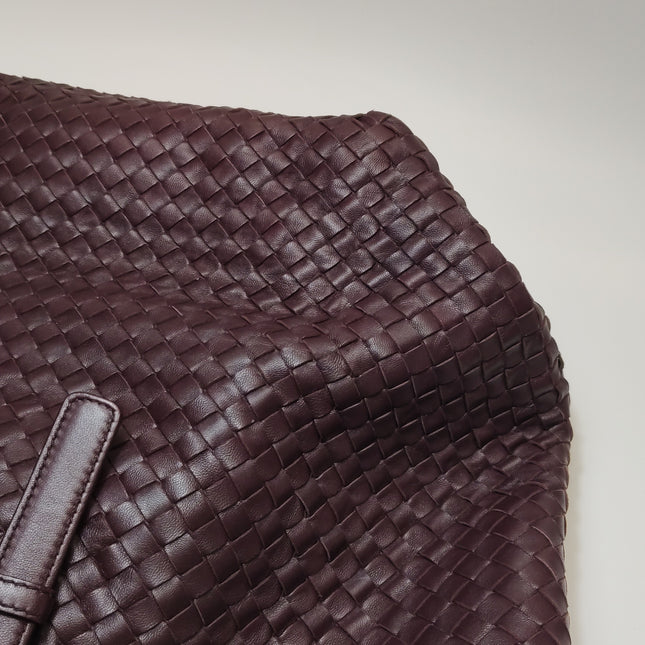 Bottega Veneta Cesta Shopper Tote Intrecciato Burgundy Leather Medium 40cm