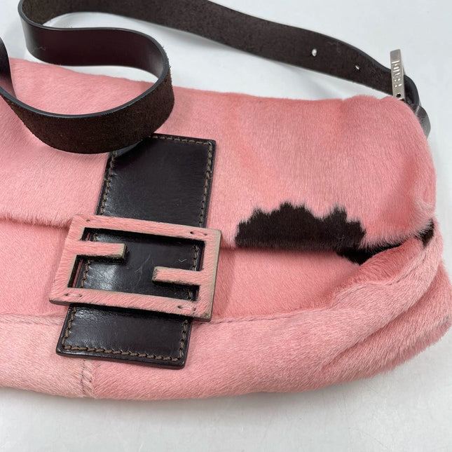 Sold Fendi Baguette Pony hair in cow print Pink