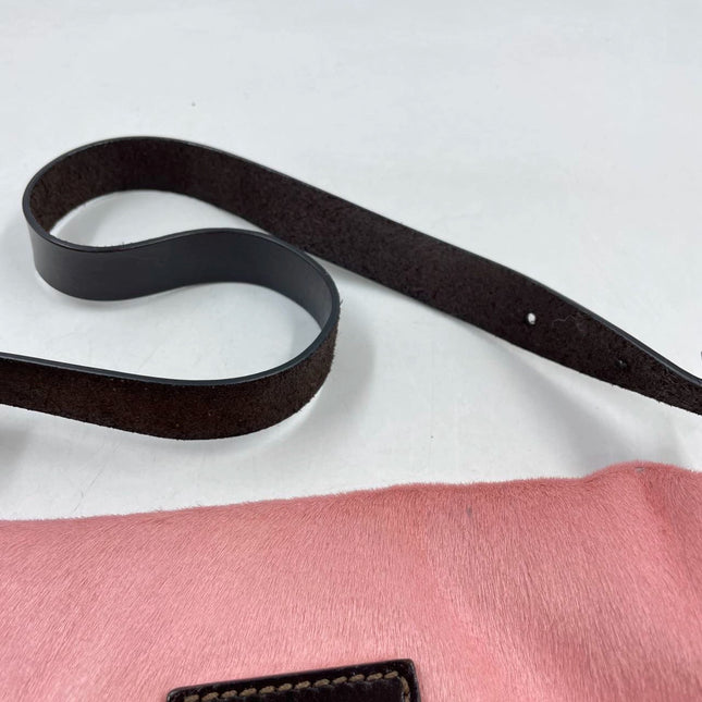 Sold Fendi Baguette Pony hair in cow print Pink
