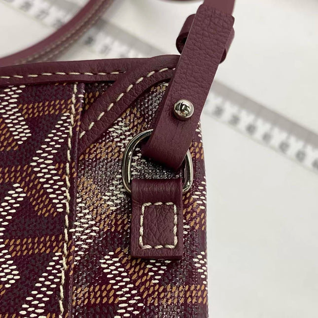 Goyard Saint Louis PM Medium Burgundy Goyardine Tote 2020