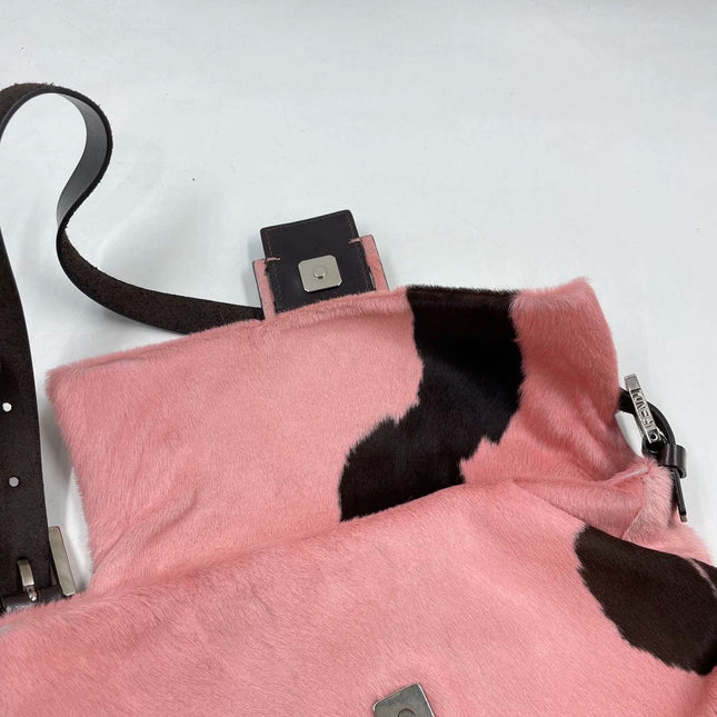 Sold Fendi Baguette Pony hair in cow print Pink