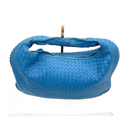 Bottega Veneta Veneta Hobo Blue Navy Intreciatto Leather Bag Large 47cm