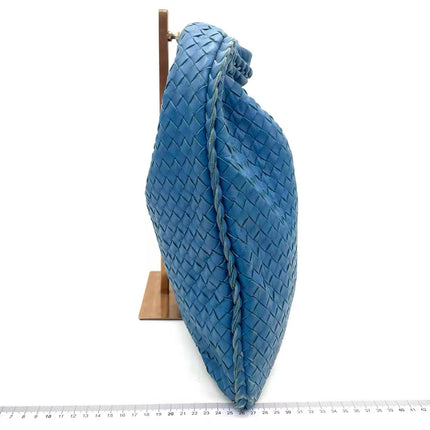 Bottega Veneta Veneta Hobo Blue Navy Intreciatto Leather Bag Large 47cm