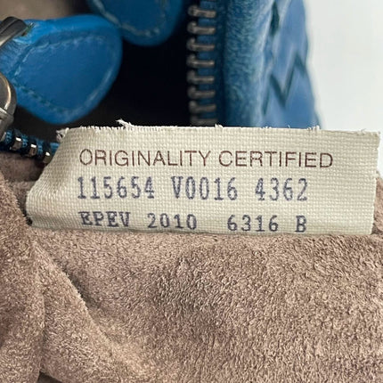 Bottega Veneta Veneta Hobo Blue Navy Intreciatto Leather Bag Large 47cm