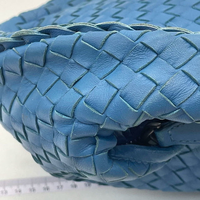Bottega Veneta Veneta Hobo Blue Navy Intreciatto Leather Bag Large 47cm