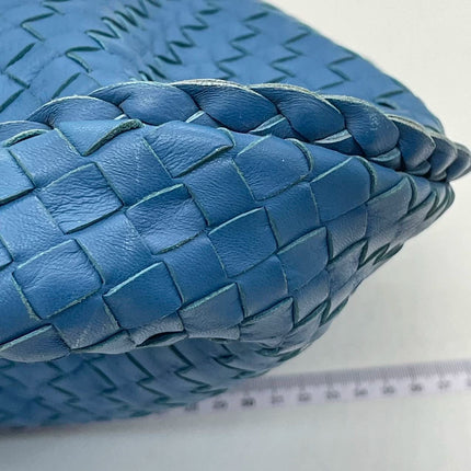 Bottega Veneta Veneta Hobo Blue Navy Intreciatto Leather Bag Large 47cm