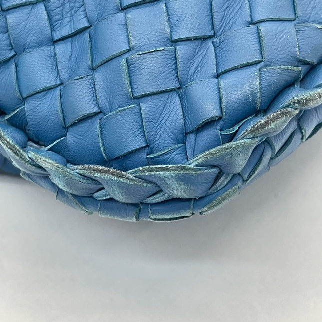 Bottega Veneta Veneta Hobo Blue Navy Intreciatto Leather Bag Large 47cm