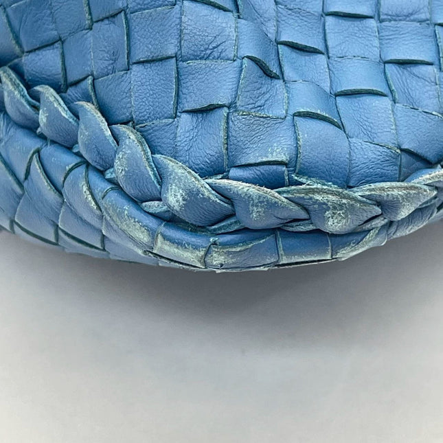 Bottega Veneta Veneta Hobo Blue Navy Intreciatto Leather Bag Large 47cm