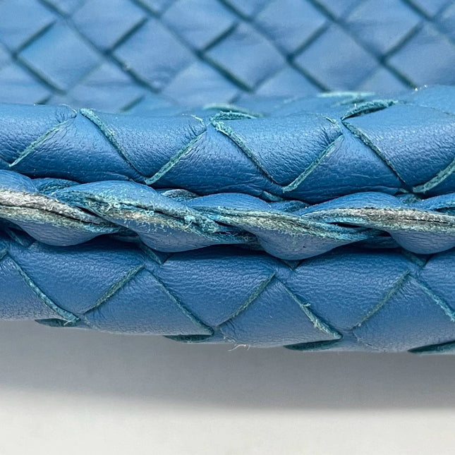 Bottega Veneta Veneta Hobo Blue Navy Intreciatto Leather Bag Large 47cm