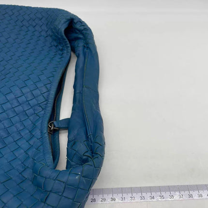 Bottega Veneta Veneta Hobo Blue Navy Intreciatto Leather Bag Large 47cm