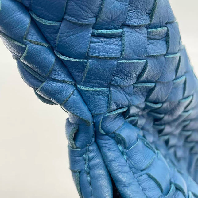 Bottega Veneta Veneta Hobo Blue Navy Intreciatto Leather Bag Large 47cm