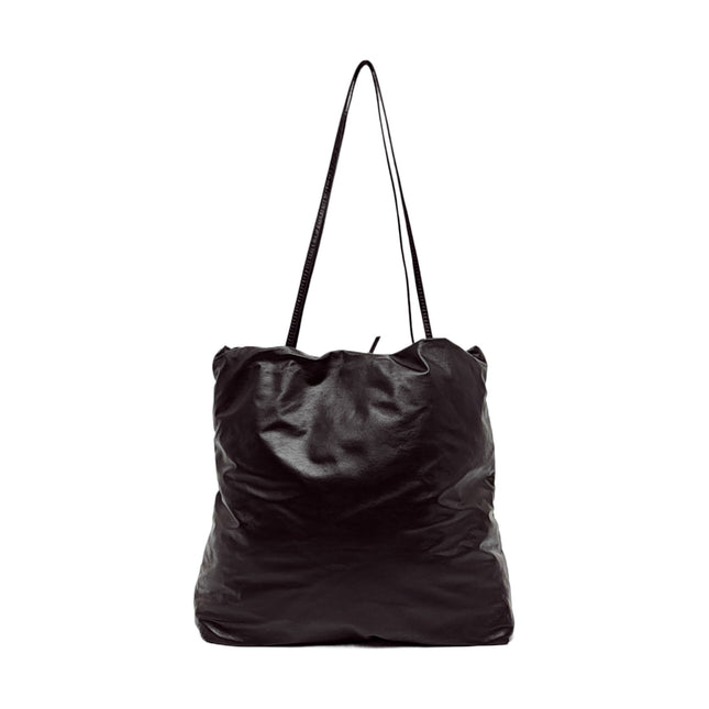 The Row Pim Tote Dark Brown Calfskin Leather