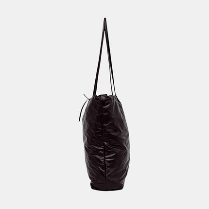 The Row Pim Tote Dark Brown Calfskin Leather