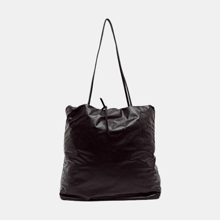 The Row Pim Tote Dark Brown Calfskin Leather