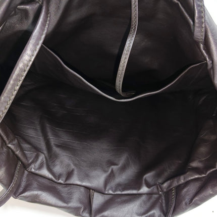 The Row Pim Tote Dark Brown Calfskin Leather