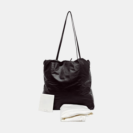The Row Pim Tote Dark Brown Calfskin Leather