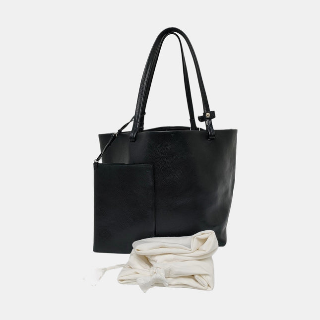 The Row Park Tote Black Calfskin Leather
