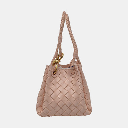 Bottega Veneta Parachute Small Intrecciato Pink Leather with Strap 20cm