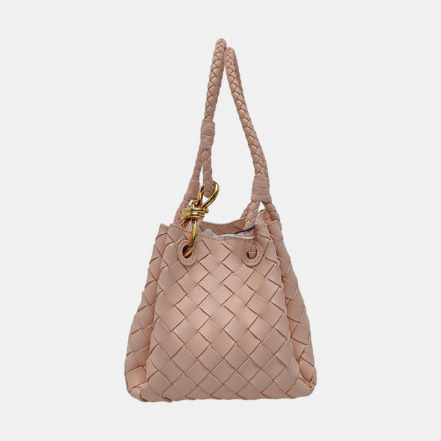 Bottega Veneta Parachute Small Intrecciato Pink Leather with Strap 20cm