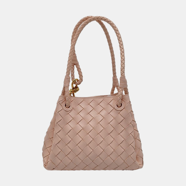 Bottega Veneta Parachute Small Intrecciato Pink Leather with Strap 20cm