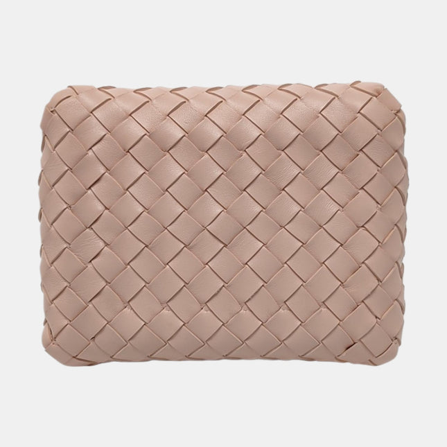 Bottega Veneta Parachute Small Intrecciato Pink Leather with Strap 20cm