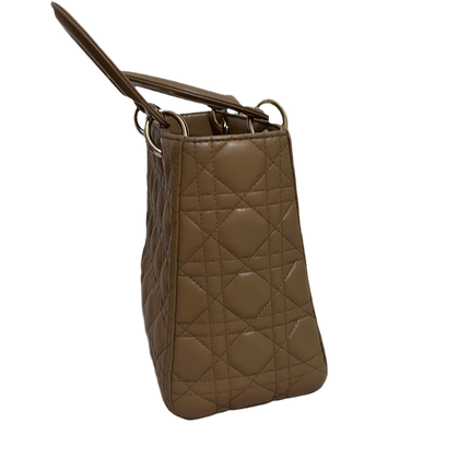 Sold Lady Dior Medium Beige Cannage Lambskin Leather