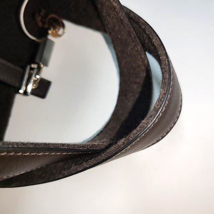 Limited Edition Hermes Picotin 18 Dark Grey Leather and Wool PHW