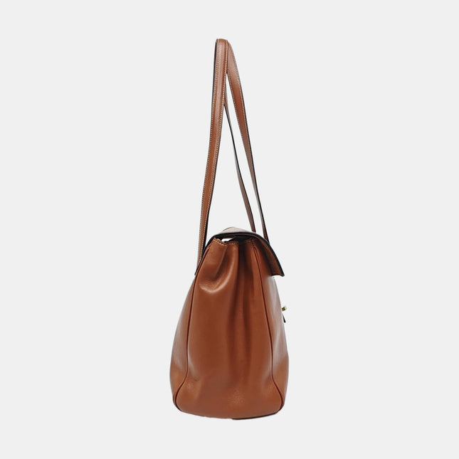 Celine Soft 16 Bag Caramel Natural Tan Smooth Calfskin Leather