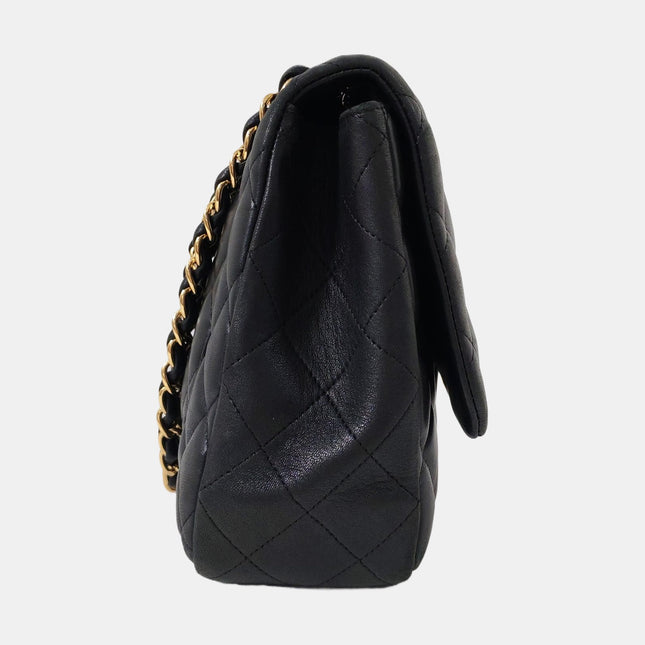 Chanel Classic Flap Jumbo Black Lambskin Leather Single Flap Gold Hardware 2009-2010