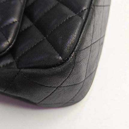 Chanel Classic Flap Jumbo Black Lambskin Leather Single Flap Gold Hardware 2009-2010