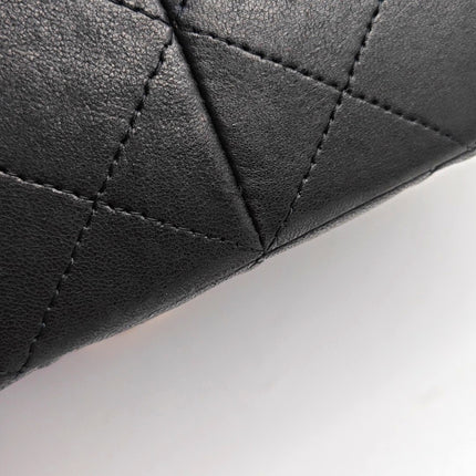 Chanel Classic Flap Jumbo Black Lambskin Leather Single Flap Gold Hardware 2009-2010