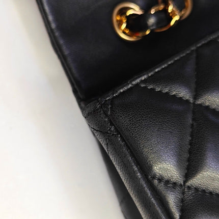 Chanel Classic Flap Jumbo Black Lambskin Leather Single Flap Gold Hardware 2009-2010