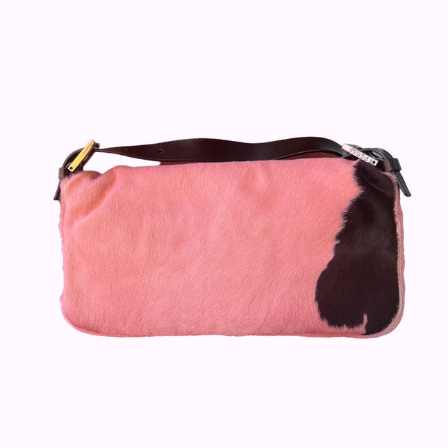 Sold Fendi Baguette Pony hair in cow print Pink