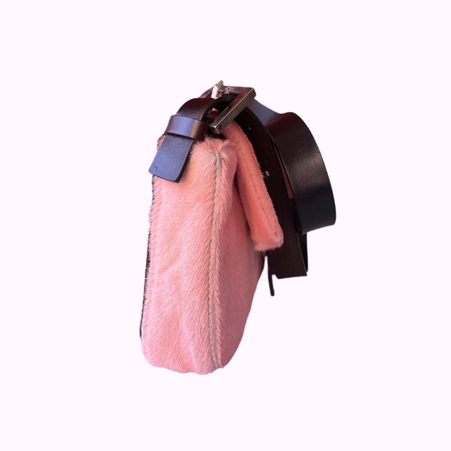 Sold Fendi Baguette Pony hair in cow print Pink