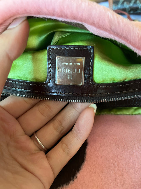 Sold Fendi Baguette Pony hair in cow print Pink