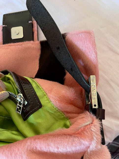 Sold Fendi Baguette Pony hair in cow print Pink