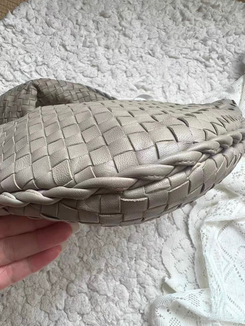 Bottega Veneta Veneta Hobo Grey Intreciatto Leather Bag Large 47cm
