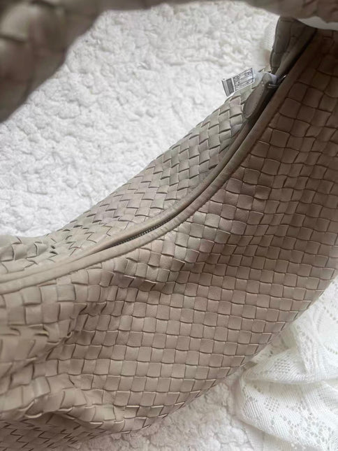 Bottega Veneta Veneta Hobo Grey Intreciatto Leather Bag Large 47cm