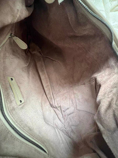 Bottega Veneta Veneta Hobo Grey Intreciatto Leather Bag Large 47cm