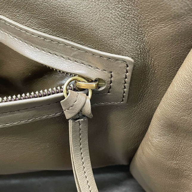 Celine Phantom Mini Dark Brown Suede Leather 30cm