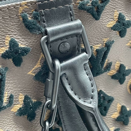 Sold Louis Vuitton Keepall Triangle Bag 50 Canvas Shoulder Strap Monogram Tufting Brown Black Never Worn