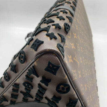 Sold Louis Vuitton Keepall Triangle Bag 50 Canvas Shoulder Strap Monogram Tufting Brown Black Never Worn