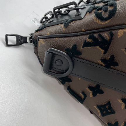 Sold Louis Vuitton Keepall Triangle Bag 50 Canvas Shoulder Strap Monogram Tufting Brown Black Never Worn
