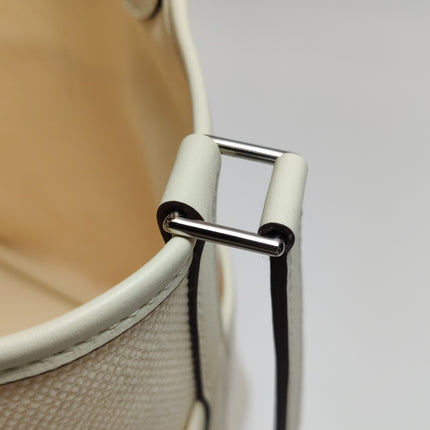 Hermes Picotin 18 Cargo Lock Pocket 18 Cream White Swift Leather and Canvas PHW