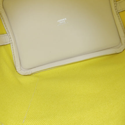 Hermes Picotin 18 Cargo Lock Pocket 18 Lemon Yellow Swift Leather and Canvas PHW